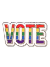PinMart's Rainbow Gay Pride Vote Political Election Enamel Lapel Pin