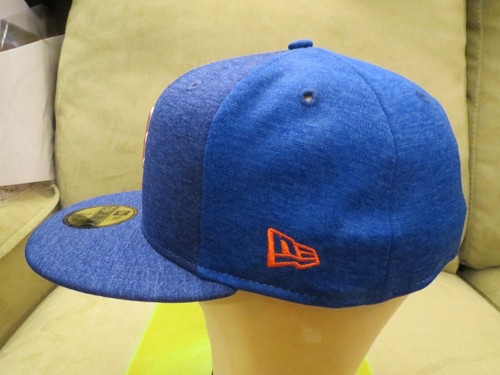 Sombrero ajustado New Era NY Mets dos tonos mezcla azul, logotipo naranja y plateado, talla 7 5/8 - Imagen 8 de 14