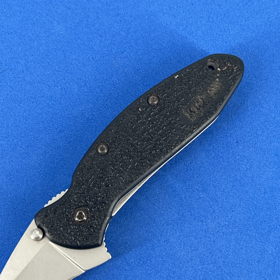 Navaja de bolsillo plegable Kershaw Scallion 1620ST; hoja dentada con aleta - muy buena Foto 3 de 4