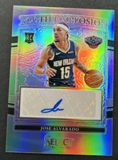 2021-22 Panini Select - Jose Alvarado #YE-JAL Pelicans - RC Silver Prizm AUTO