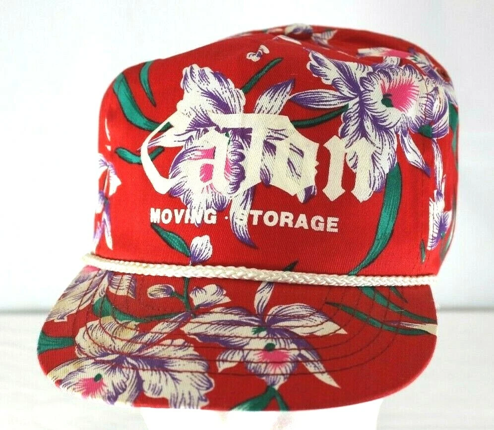 hawaiian print baseball cap