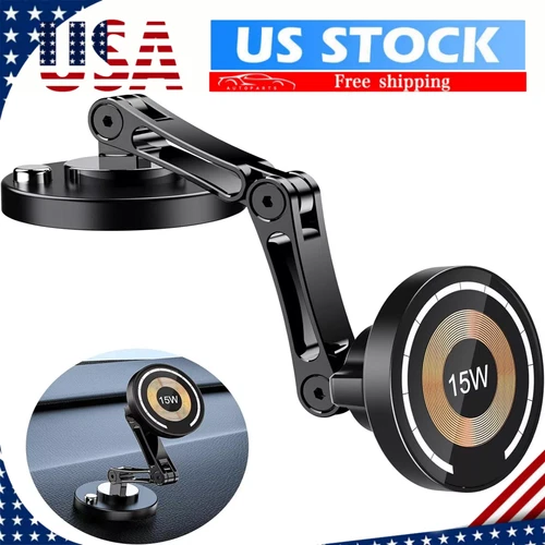 For Magsafe Car Mount Charger for iPhone Magnetic 15W Dash Window Charging Mount