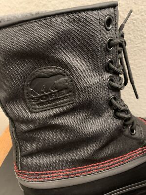 Sorel Boots Pac Winter 1964 Premium Black Red NM1560-012  display picture 1