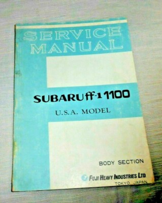 VINTAGE SERVICE MANUAL AUTO SUBARU FF-1 1100 USA MODEL 