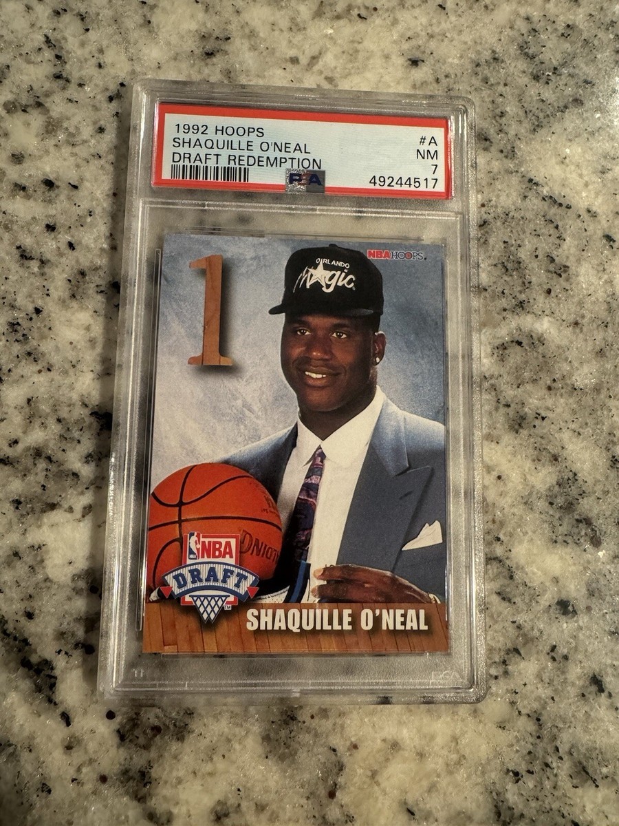 PSA 7 NM 1992-93 HOOPS DRAFT REDEMPTION SHAQUILLE O'NEAL #A SHAQ