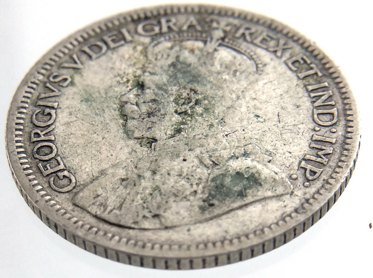 1929 Canada 10 Cents Dime Circulated George V Ten Cents