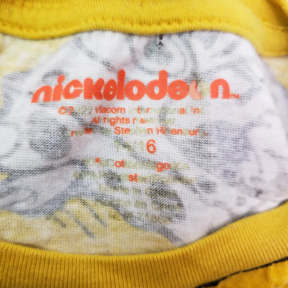 Camiseta gráfica Nickelodeon Boy talla 14/16 amarilla Bob Esponja pantalones cuadrados Foto 4 de 4