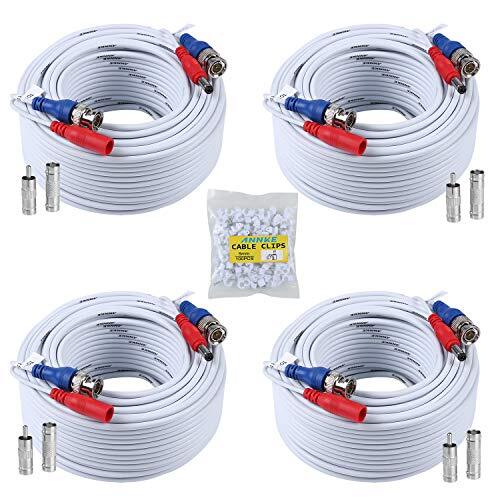 SANNCE 4 x 30m/100FT HD Multifunzioni Cavo Video Sorveglianza Telecamera (b7q)