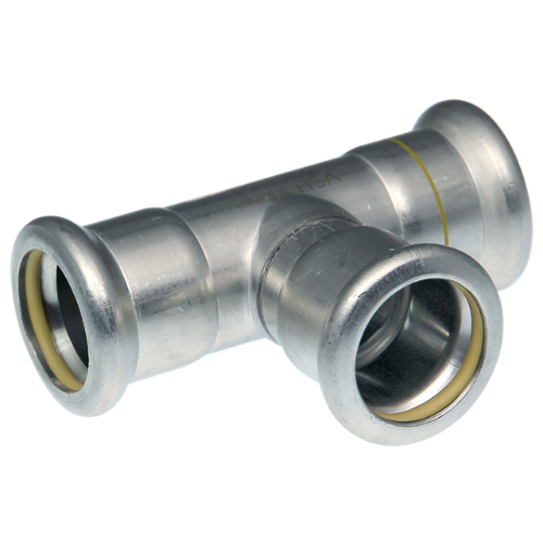 Pegler Yorkshire Xpress Stainless 15mm Equal Tee *GAS*, Press Fit - SSG24