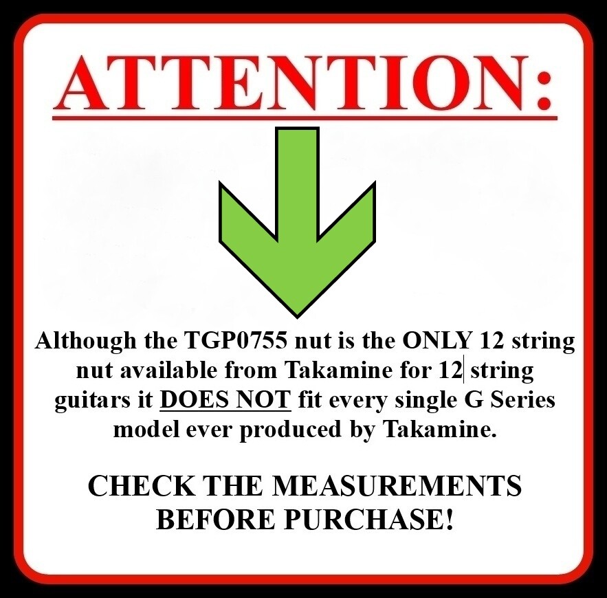 Takamine G Series Acoustic Guitar 12 String NUT TGP0755 Pre