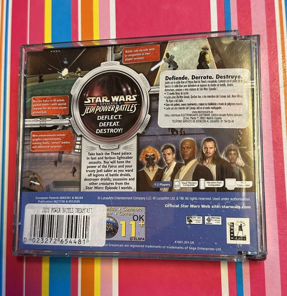 STAR WARS JEDI POWER BATTLES SEGA DREAMCAST PAL ESPAÑA RARO LEER - Imagen 2 de 4