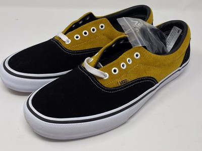 vans era pro corduroy black yolk yellow