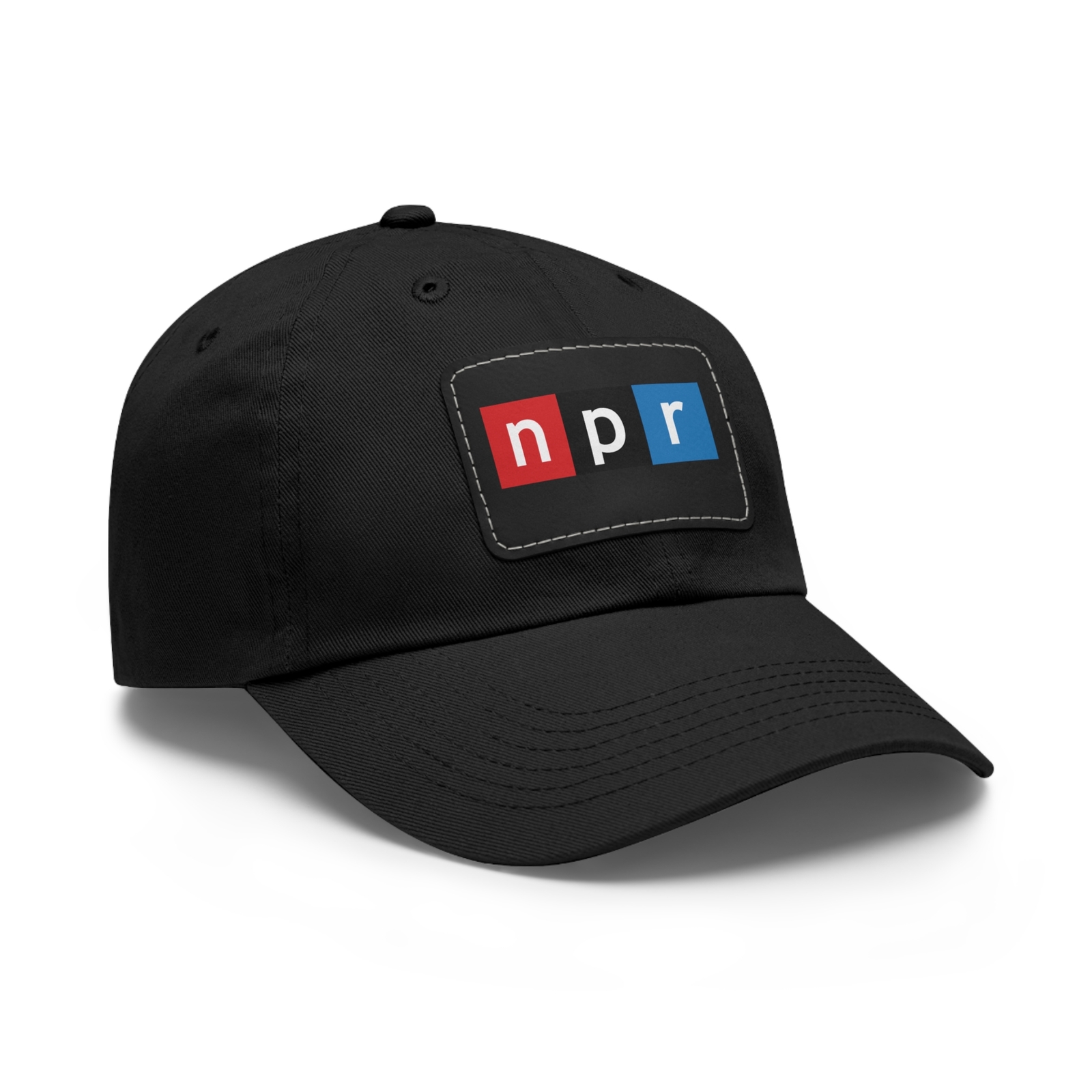NPR Radio Logo Dad Hat Adjustable Fit- w/ Leather Patch | eBay