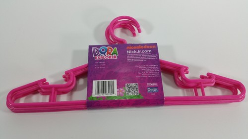 NEW Lot of 12 Nickelodeon Dora the Explorer Kids Girls Children Pink Hangers - Picture 3 of 6