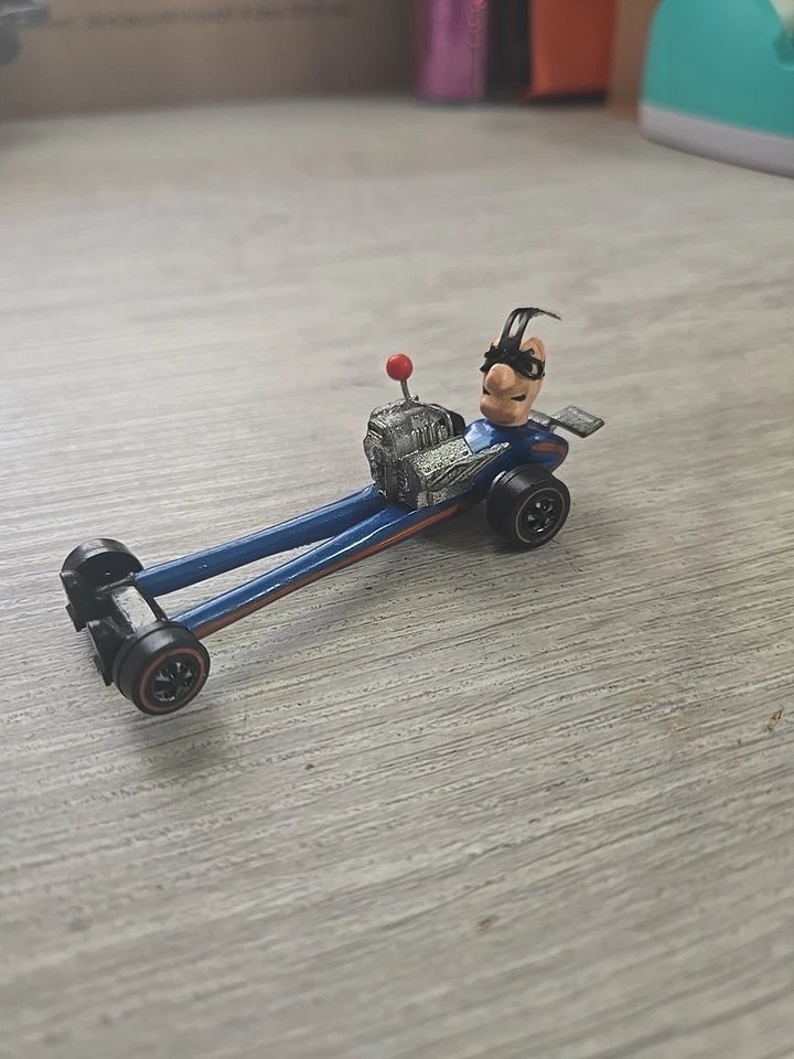 Gafas de conductor de colección 1971 Mattel Hot Wheels Redline Blue Farbs Hy Gear Dragster HK Foto 3 de 4