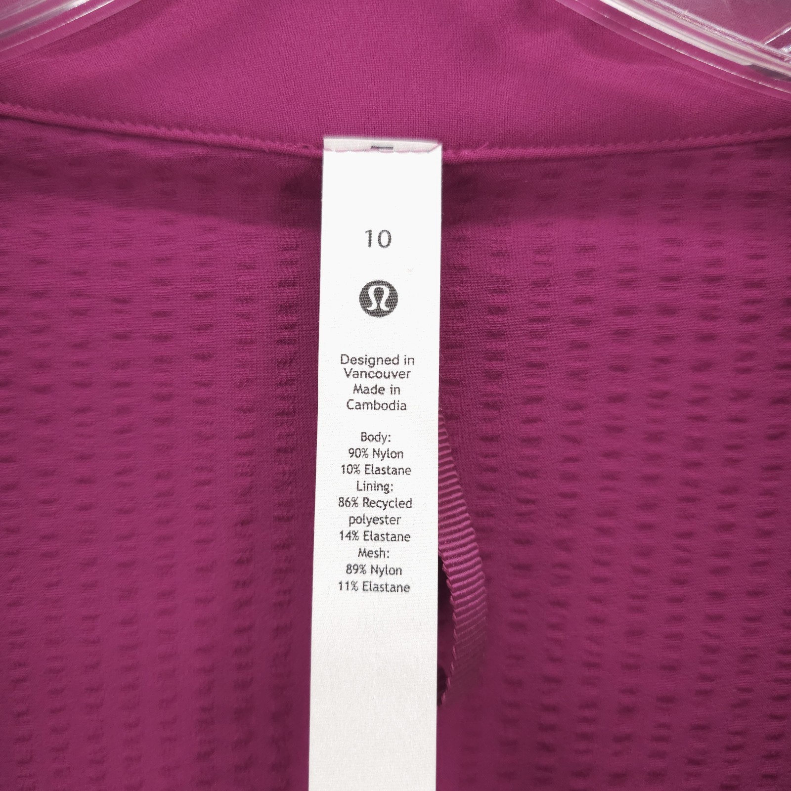 LULULEMON Pack Light Pullover Packable MAGENTA Pu… - image 6