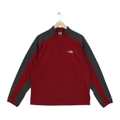 North Face 1/4 Zip Fleece Herren Größe L rot Tka 100 leicht