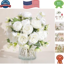 Vintage Style Artificial Peonies - Lifelike Silk Flowers for Wedding Decor