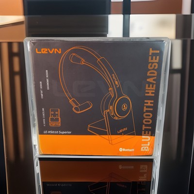 LEVN LE-HS010 SUPERIOR Bluetooth Headset With Mic & Noise Canceling*NEW OPEN BOX
