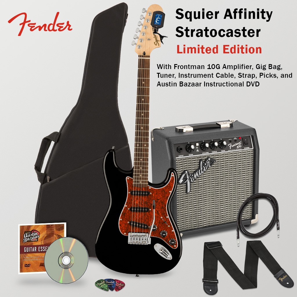Fender Squier Affinity Stratocaster - Black Limited Edition