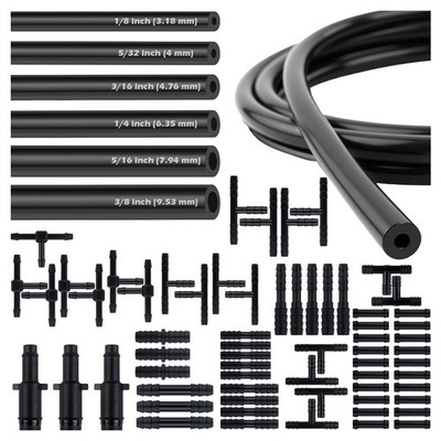Automotive Vacuum Lines 6PCS 5Ft Multi-Size Silicone Vacuum Hose with 64PC