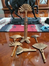 folk art wood carving antique