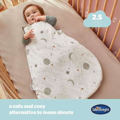 Silentnight Safe Nights Celestial Baby Sleep Bag Set (2 Pack) for