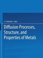 S. Z. Bokshtein | Diffusion Processes, Structure, And Properties Of Metals