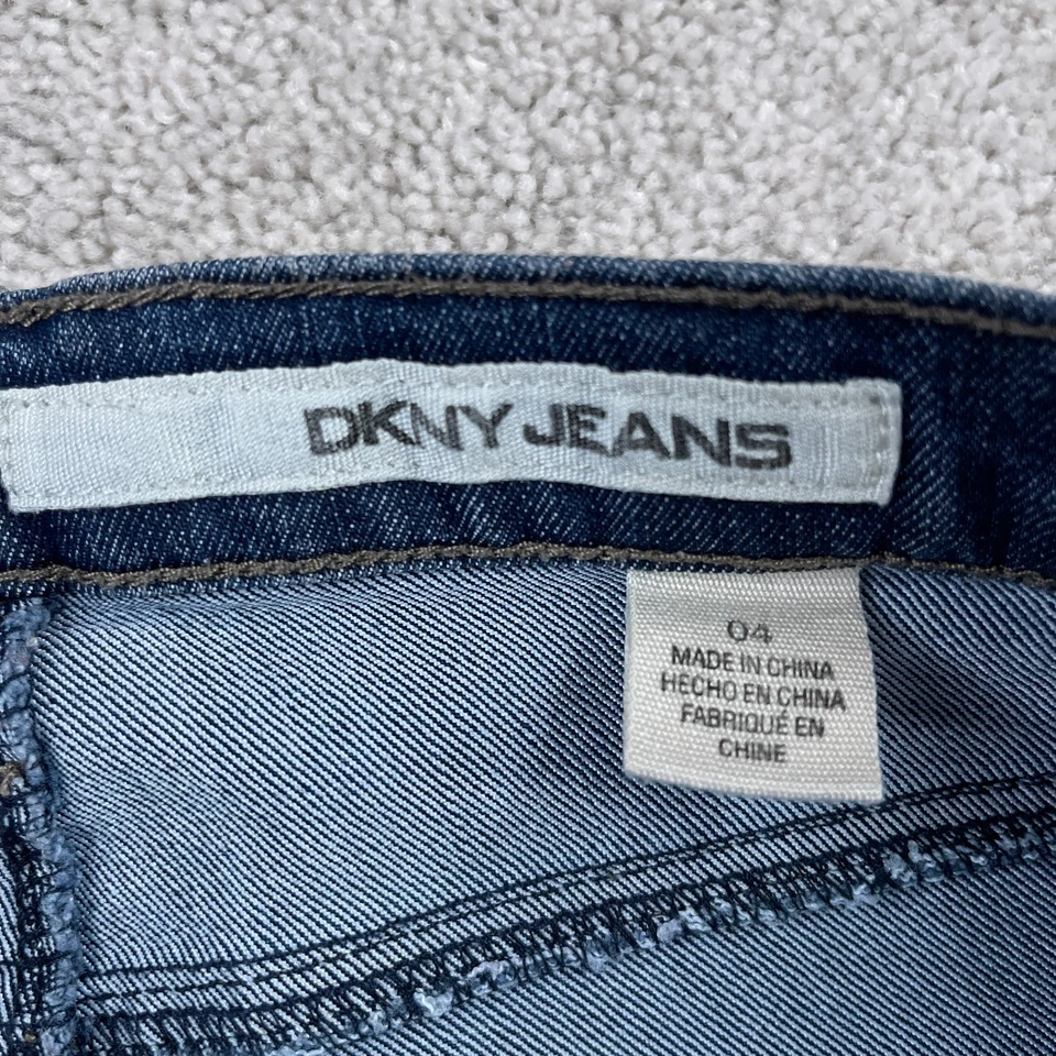 DKNY Jeans Womens 4 Blue Bootcut Low Rise Medium Wash Stretch Denim - Image 4 of 4