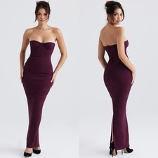 NWT House of CB Lucia Grape Strapless Corset Maxi Dress Size Small