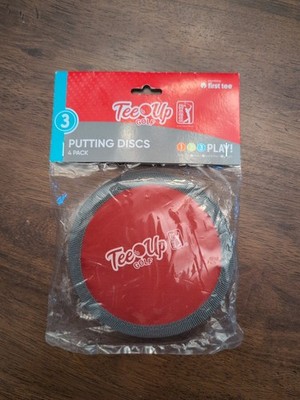 PGA TOUR Tee-Up Golf Practice Putting Discs 4 Pack Multi-Color 5  Diameter