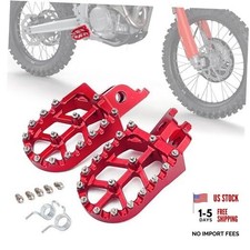 Dirt Bike Foot Pegs Motorcycle Footpegs Wider Foot Rest CNC for red
