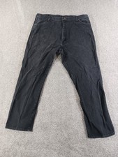 Wrangler 42x32 Mens Denim Jeans Black Cotton 13MWZ