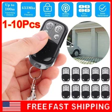 433MHz Universal Cloning Remote Control Key Fob Electric Gate Garage Door US Lot