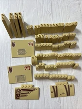LEGO TAN LOT 84 PCS 2X1 2X2 SLOPE BRICKS RAMP VARIETY BUILDING PIECES