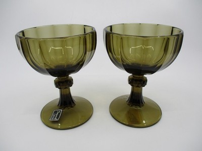 IMPERIAL ESSEX BROWN - 2 SHERBET GLASSES - 5''  0202C