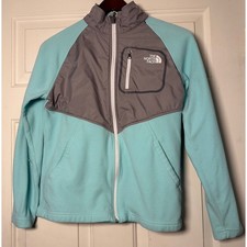 The North Face Girl's Long Sleeve Full Zip Up Fleece Jacket Size XL