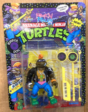 1991 VTG. Playmates TMNT ROCKIN ROLLIN PUNKER DON  Action Figure UNpunched NEW