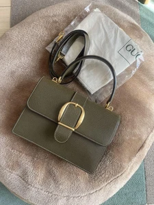 Gucci Sac à Main 2 Voies Sac à Bandoulière Cuir Vert Élégant Polyvalent Mode