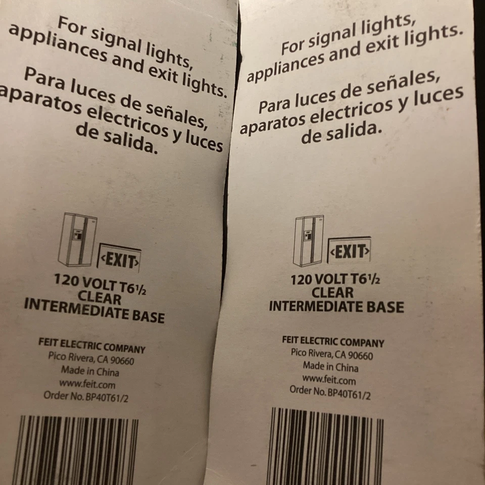 Feit Electric BP40T61/2 120V, 40-Watt T6-1/2 Appliance Light T6.5, E17 2 Bulbs - Image 3 of 4