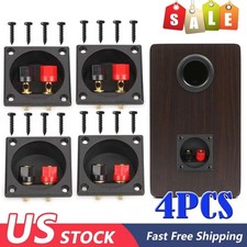 4Pcs Square Subwoofer Speaker Box Terminal Cup Spring Connector Sub Plug Box