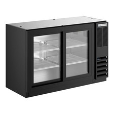 Beverage-Air BB48HC-1-GS-B 48" Black Underbar Height Sliding Glass Door Back Bar