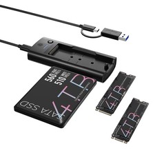 M.2 NVMe/SATA  2.5  /3.5  Hard Drive Docking Station, SATA to USB Adapter, 10...