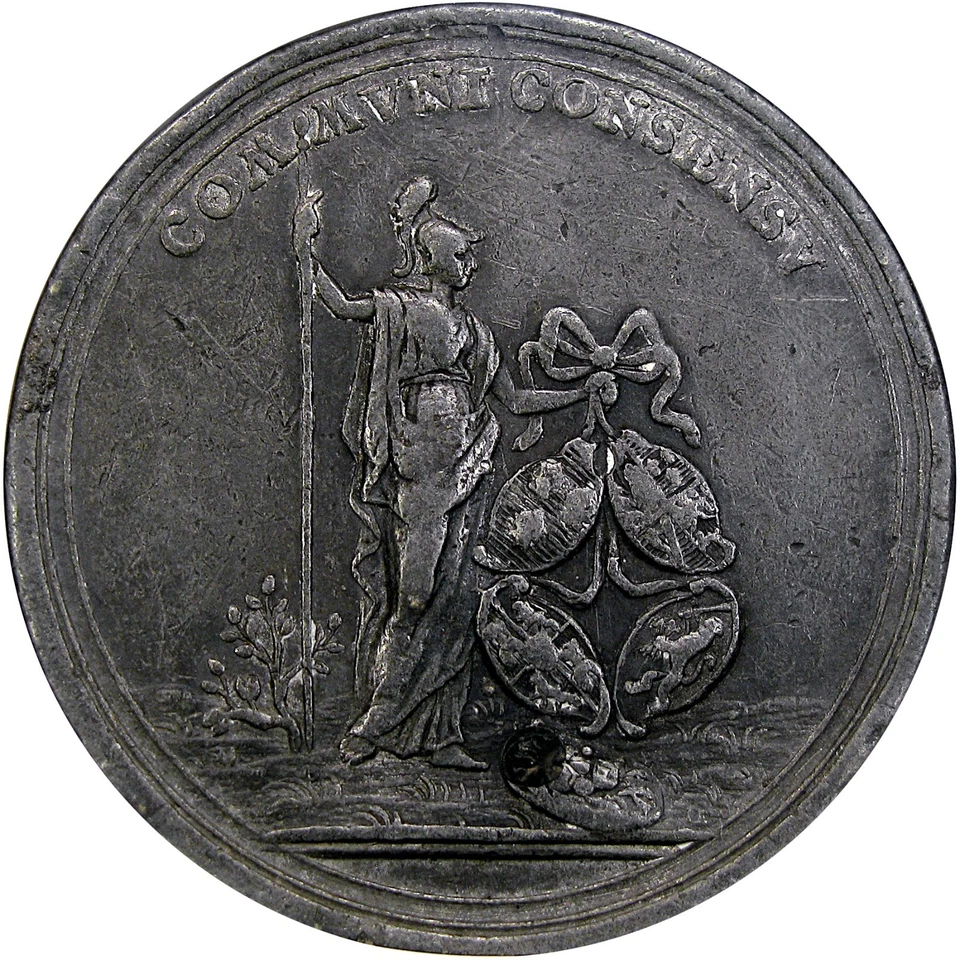 USA / FRANCE MEDAL 1783 BETTS-608 LIBERTAS AMERICANA NGC VF30 ~ ERIC P. NEWMAN! - Image 2 of 4