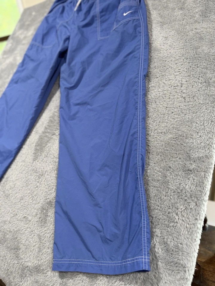 Vintage NIKE Nylon Track Suit Women's XL Full Zip Jacket Pull on Pants Blue Y2K - Image 3 of 4