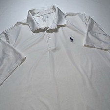 Polo Ralph Lauren Classic Fit Performance Short Sleeve White Blue Pony XL
