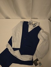 Van Heusen Boys 4-Piece Formal Suit Set Vest Pants Dress Shirt  Tie Size 5T NEW