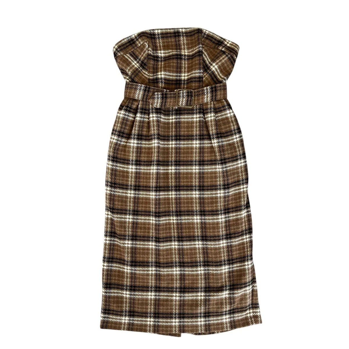 slim fit dress slacks Wool Winter Dress with Belt main image 1