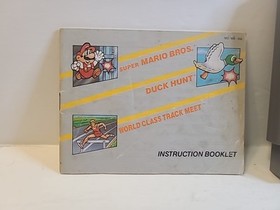 Super Mario Bros. / Duck Hunt / World Class Track Meet NES Cartridge & Manual