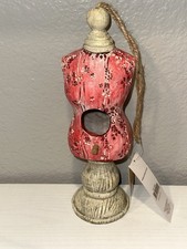 Place & Time Decorative Torso Dress Form Mannequin Pink Floral 11" Tall